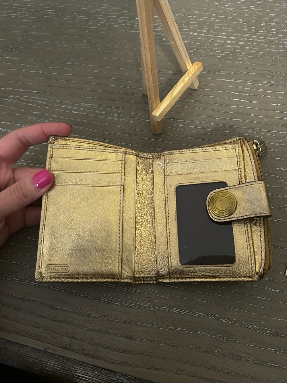 COACH Ergo Signature Wallet with signature 'C' canvas panels - Picture 8 of 13